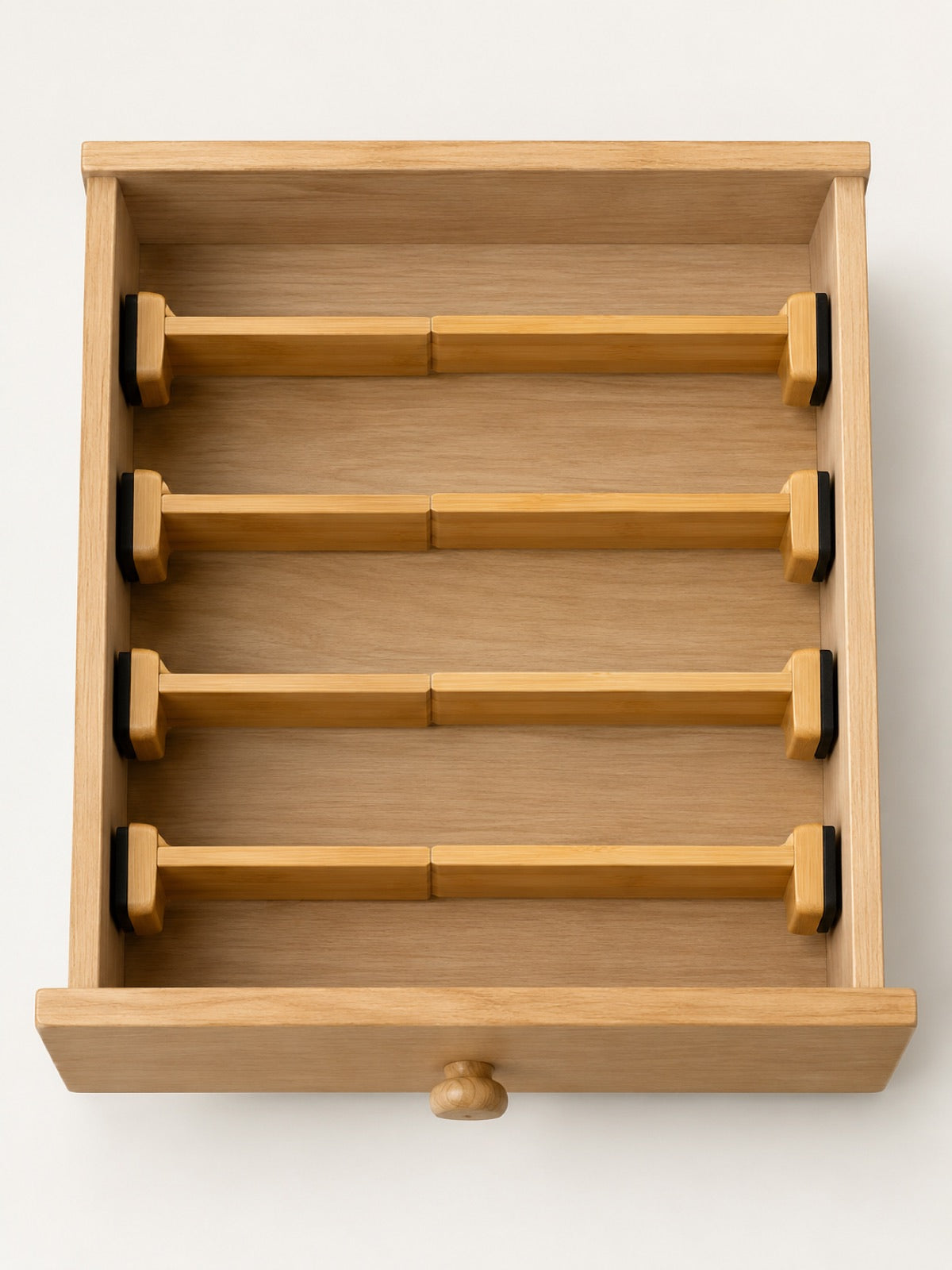 Adjustable Bamboo Drawer Dividers, Set of 4 - Miraclli