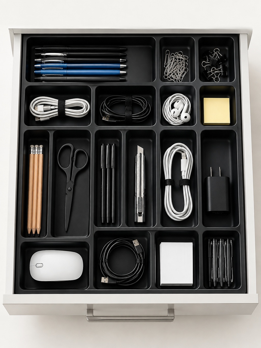Desk Drawer Organizer Trays, Set of 12 - Miraclli