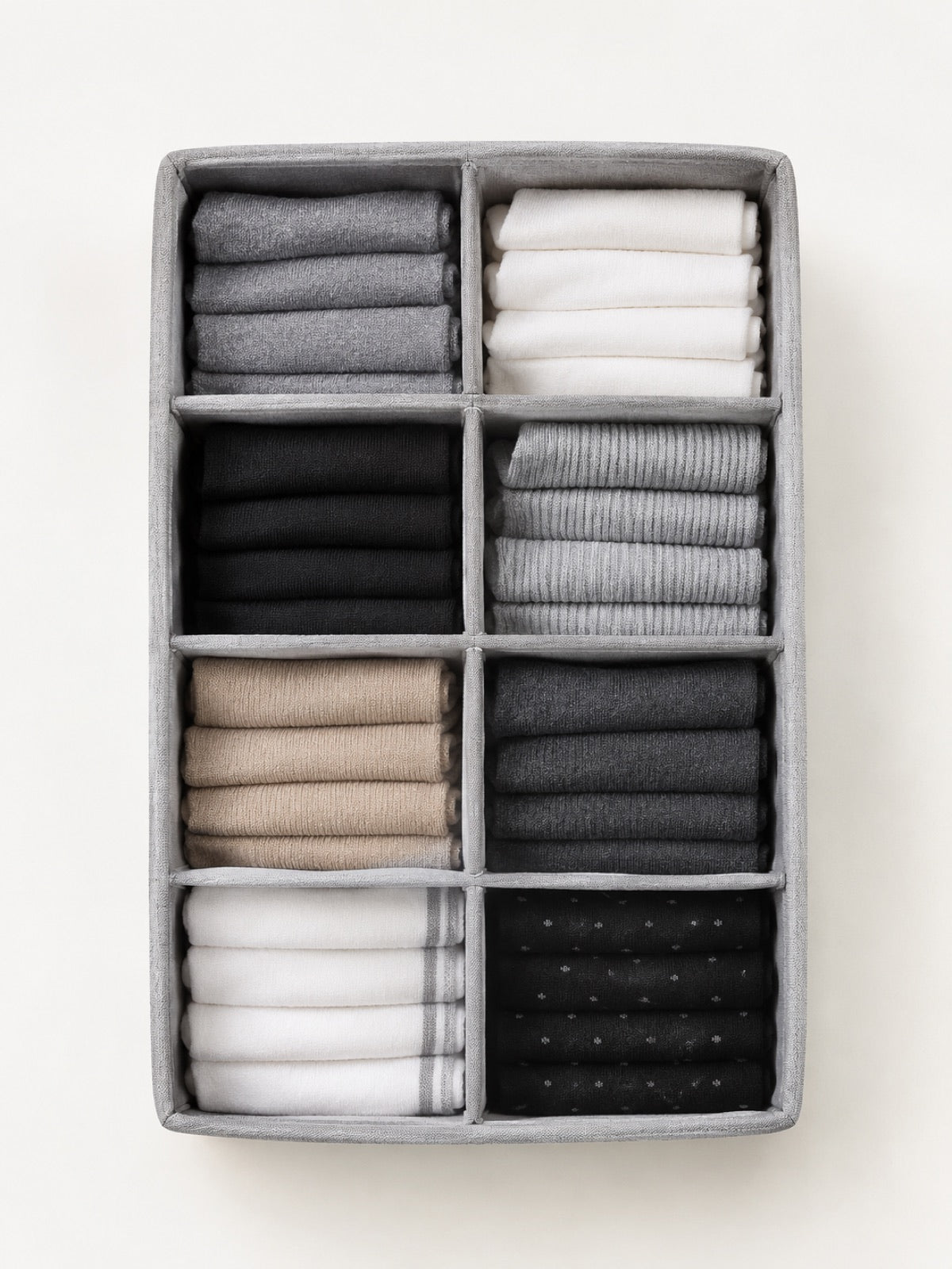 Foldable Fabric Drawer Dividers, 8-Cell - Miraclli