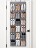 Over-the-Door Shoe Organizer, 24 Pockets - Miraclli