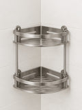 Rustproof Corner Shower Caddy, 2-Shelf - Miraclli