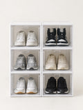 Stackable Clear Shoe Boxes, Set of 6 - Miraclli