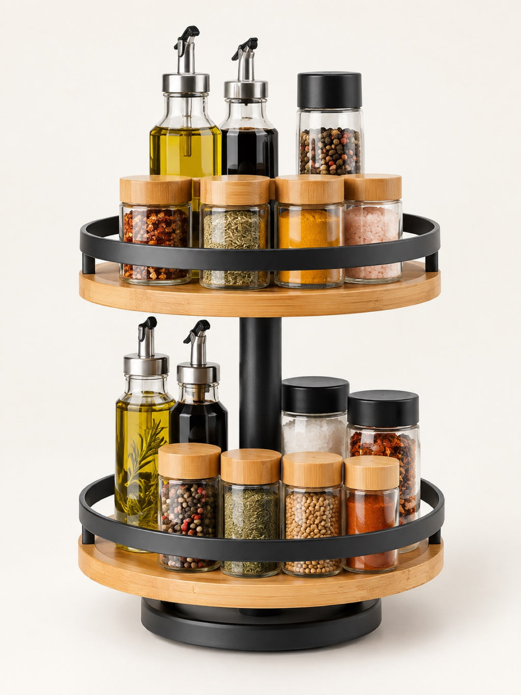 Two-Tier Lazy Susan Turntable - Miraclli